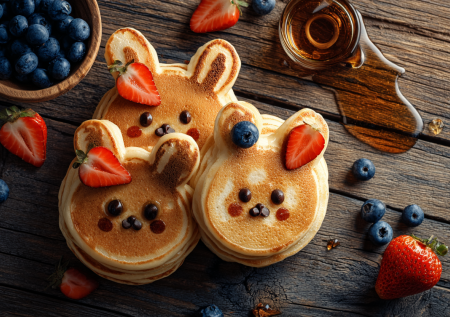 Фигурные блинчики для детей — готовим за 20 минут: красота на тарелке!