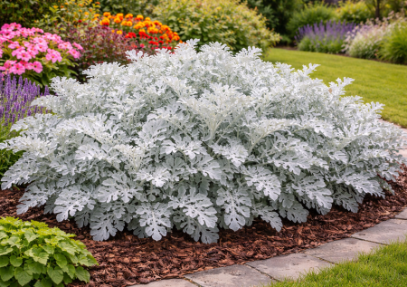 Восковые листья словно в инее: цветок-однолетник для необычного акцента в саду