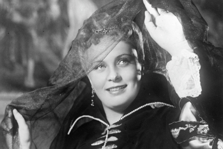 Кадр из фильма «Двенадцатая ночь». Графиня Оливия — Алла Ларионова. Репродукция, 1955 год