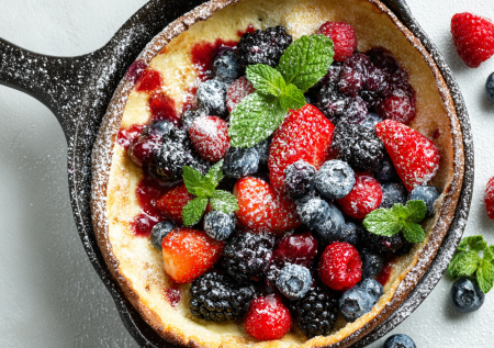 Блины на завтрак, но необычные: немецкий панкейк в духовке за 20 минут