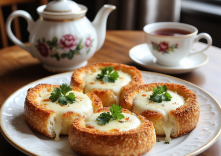 Гренки «По-мегрельски» с сыром и зеленью: хрустящая корочка, тягучая начинка — объедение за 5 минут