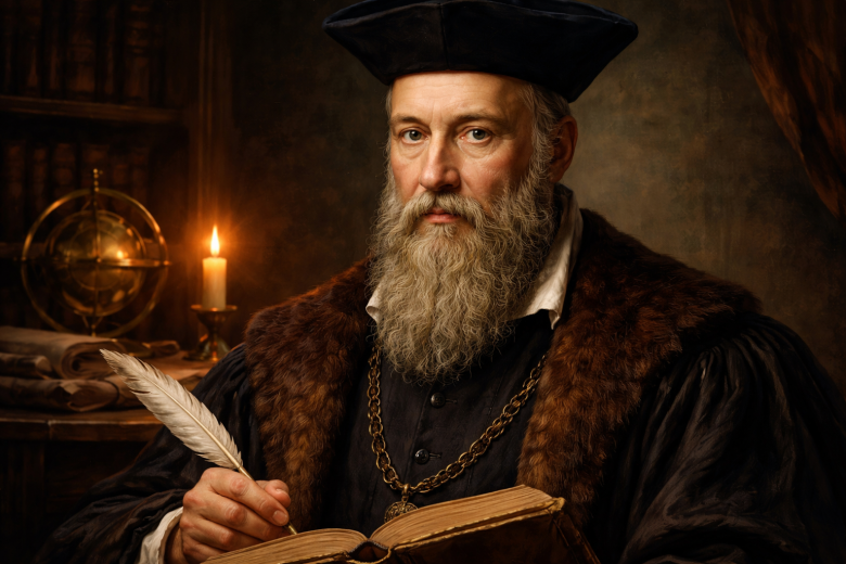 Мишель Нострадамус в представлении ИИ