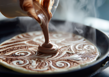 Плетеные двухцветные блины: полчаса на красивую закуску для Масленицы