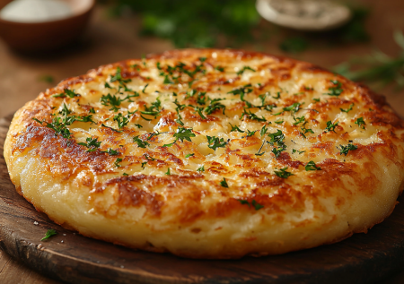 На завтраки в пост радую себя домашней выпечкой: картофельные лепешки с карамелизированным луком