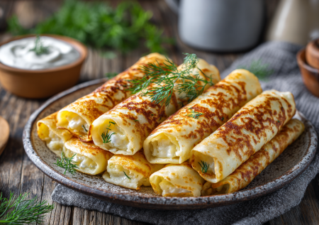 Хрустящие блинчатые пирожки: редкий рецепт с огурцами и укропом