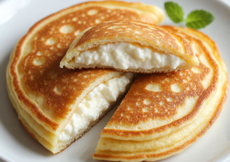 Фарширую блины по-новому — прямо на сковороде. Нежные полумесяцы с творогом — идеальный рецепт на Масленицу