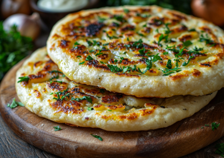 Весенние лепешки с петрушкой и укропом — просто смешал зелень с тестом и на сковороду. Вкуснее хачапури
