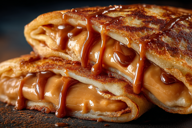 Сладкие блинчатые пирожки с вареной сгущенкой и морской солью — дерзкий вкус