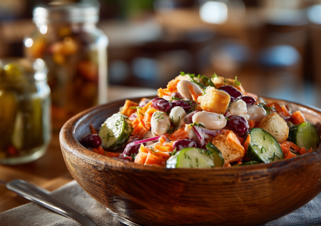 Без сыра, яиц, мяса и майонеза: постный салат с красной фасолью — бюджетный рецепт