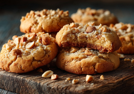 Печенье с арахисом — моя новая любовь! Рассыпчатое тесто, хрустящая ореховая шапочка, золотистые бока. Готовится за 20 минут