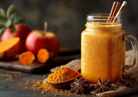 Фруктово-тыквенный смузи — витаминный заряд в каждом глотке! Густой, нежный, полезный. Рецепт идеального завтрака