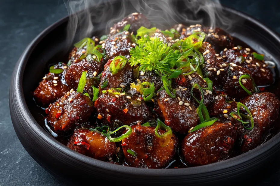 Сладко-острые куриные сердечки