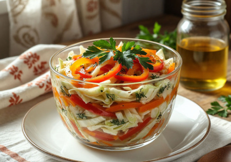 Ем и не могу остановиться! Венгерский салат «Дядя Ваня» — хрустящий, сочный: подходит и как закуска, и как гарнир