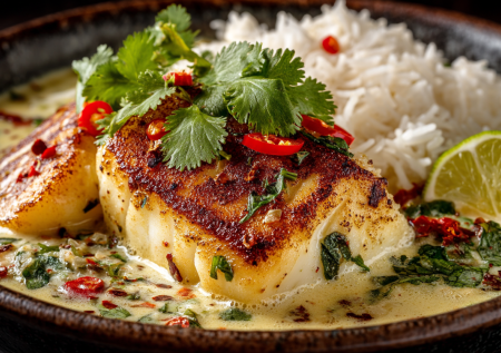 Кокосово-имбирная треска — тайский ужин за 20 минут! Нежнейшая рыба в ароматном соусе с том ям, лаймом и чили