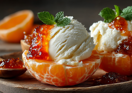 Забудьте про магазинное мороженое. Эти мандаринки с сюрпризом внутри — настоящий хит! Сливочный крем, фруктовый джем и ароматная цедра