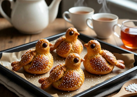 Мои любимые жаворонки из теста: простые продукты, а какое чудо получается! Птички как живые, а внутри — нежность