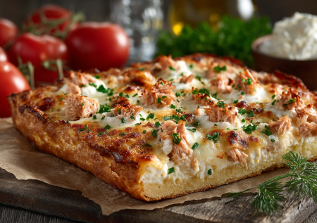 Открытый пирог с тунцом: рецепт для легкого обеда или ужина — насыщает без тяжести в животе