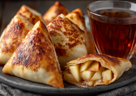 В пост без сладкого не сижу, пеку пирожки с яблоком: хрустящие треугольники из теста фило