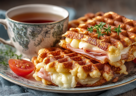 Творожные горячие бутерброды на завтрак: рецепт для вафельницы — это круче сырников в 100 раз