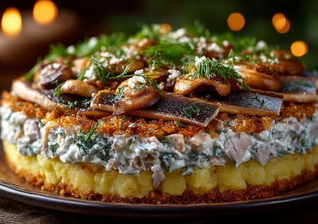 Постный салат «Сельдь под лисьей шубкой» — безумная вкуснятина: смело готовьте, когда разрешена рыба