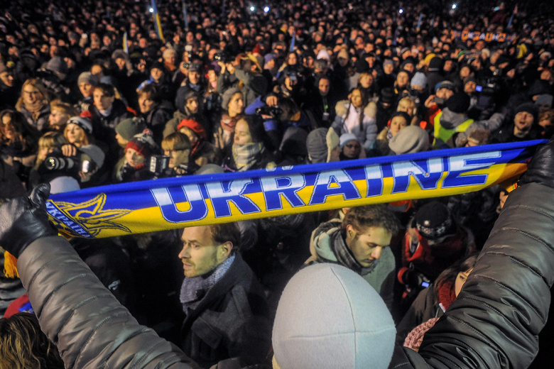 Участники евромайдана в Киеве, 2013 год