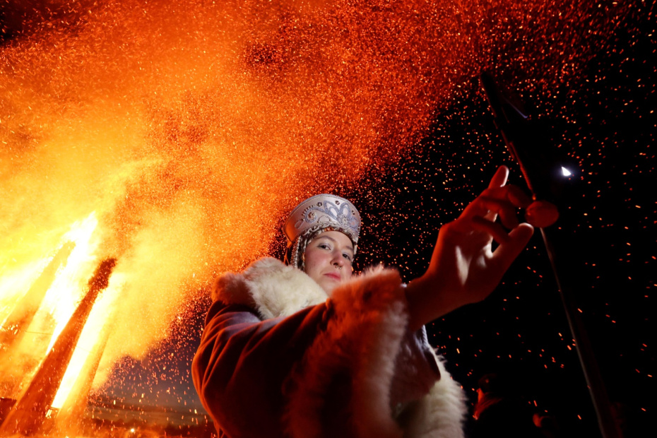 Празднование широкой масленицы в Никола-Ленивце
