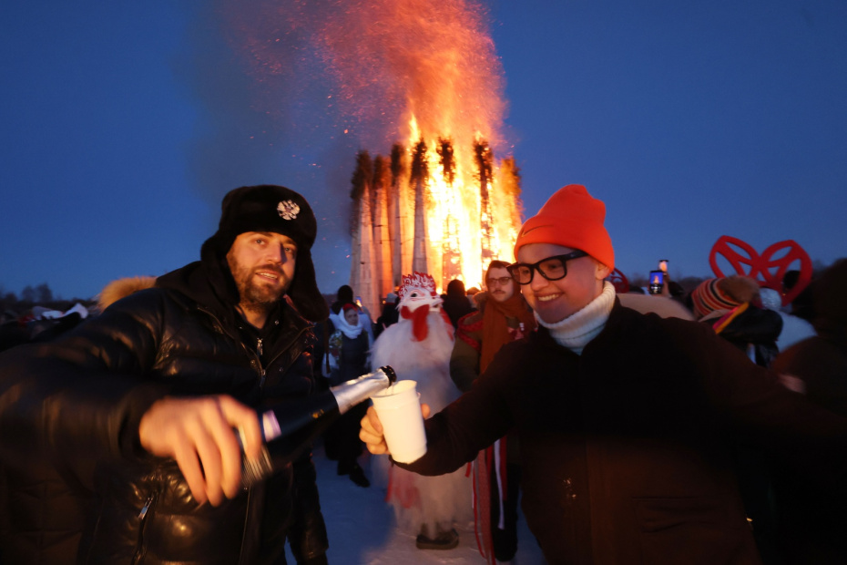 Празднование широкой масленицы в Никола-Ленивце
