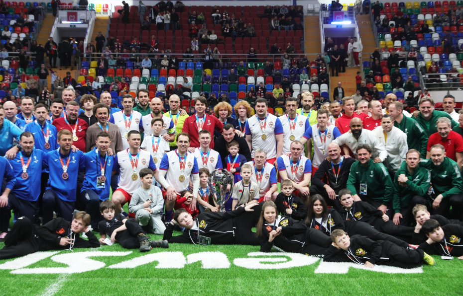 Игроки «Спартака» на церемонии награждения