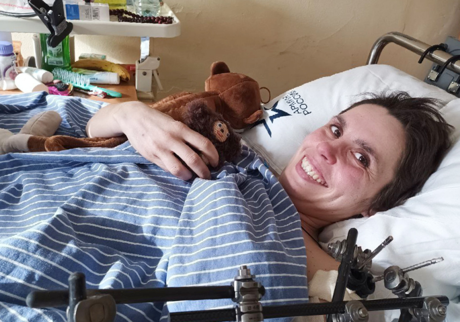 Светлана Омельченко в военном госпитале