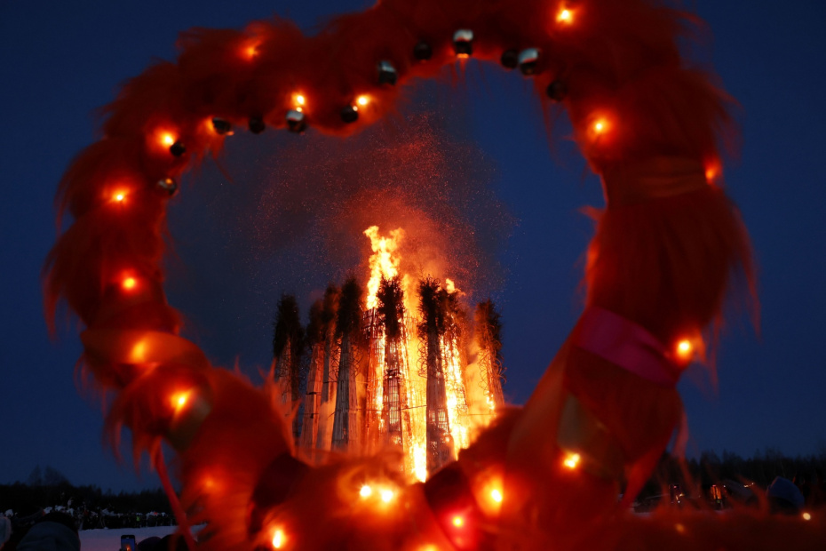 Празднование широкой масленицы в Никола-Ленивце