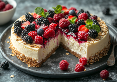 Творог и ягоды в духовке: полезный торт, который не вредит фигуре, — всего 5 ингредиентов