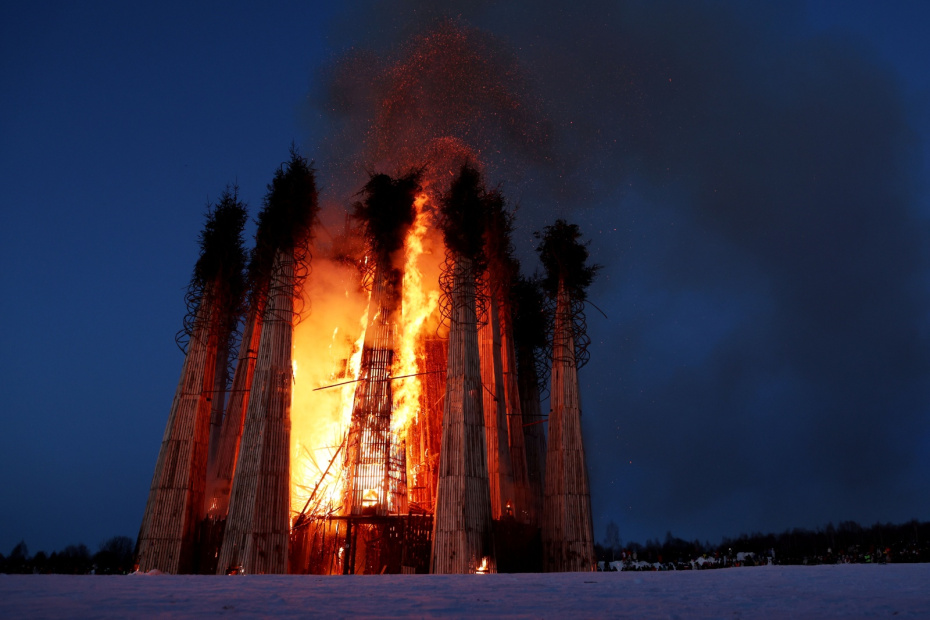 Празднование широкой масленицы в Никола-Ленивце
