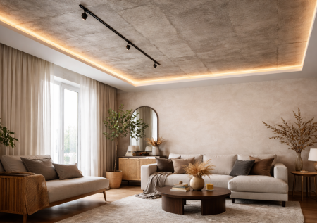 Натяжные потолки — прошлый век: вот 5 стильных идей, которые выбирают в 2026 году