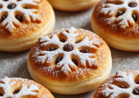 Дрожжевое тесто — прошлый век. Творожные булочки «Снежинки» с изюмом готовы через 20 минут — воздушные, тают во рту