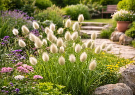 Заячий хвостик — стильное растение для сада: покоряет текстурой и необычными пушистыми соцветиями