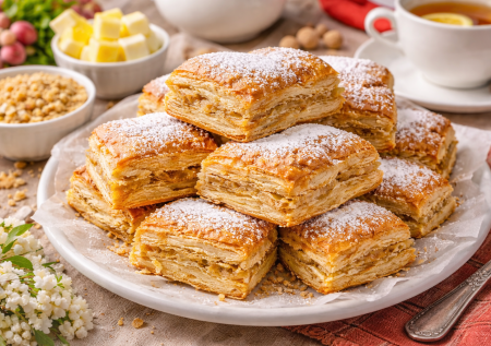 Домашние слойки на кефире: от них не оттянешь за уши. Правильное тесто на масле, без трансжиров