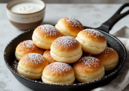 Не хотите ждать, пока тесто подрастёт? Творожные «Пампушки» с ванилью — пышные, воздушные, без подхода и расстойки