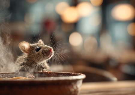 Крыса рухнула в тарелку с супом и напугала посетительницу