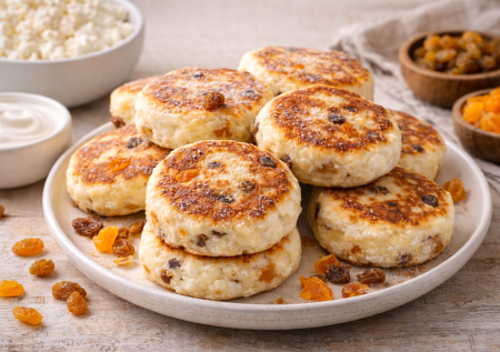 Сырники без сахара с изюмом и курагой — сладкие и полезные. Беспроигрышный рецепт