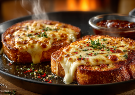 Пиццеброд за 5 минут — горячий бутерброд с сыром и соусом без духовки и лишней возни