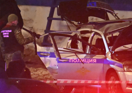 Стало известно о состоянии пострадавших при взрыве полицейских