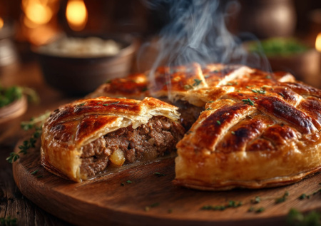 Мясной татарский пирог зур бэлиш — заменит целый обед: сытный зур бэлиш