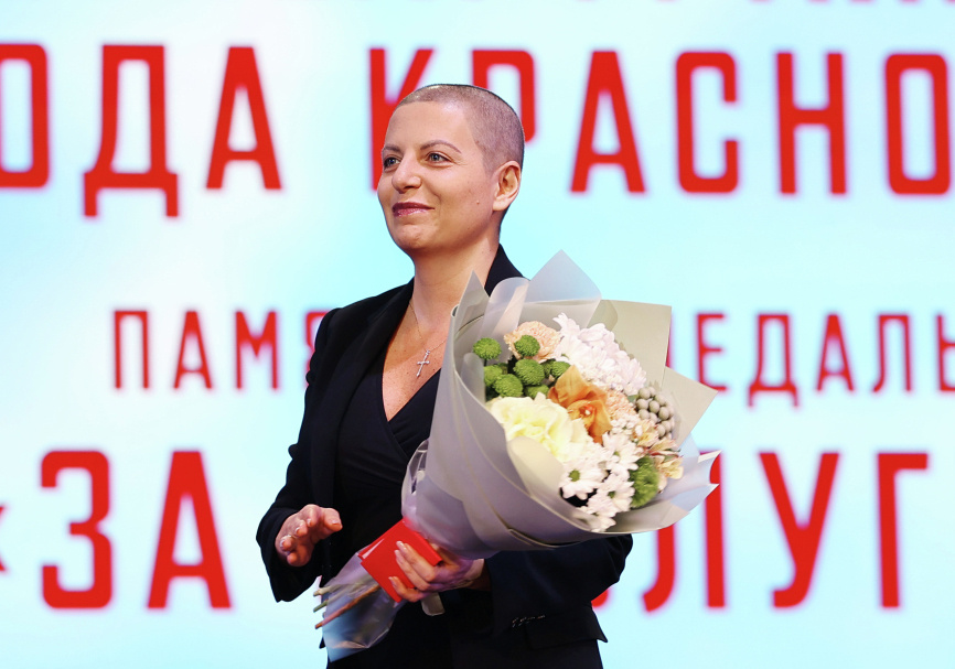 Маргарита Симоньян во время церемонии награждения званием «Почетный гражданин города Краснодара»