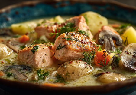 Бельгийский рыбный ватерзой — попробовал раз и пропал. Нежный бульон, грибы и горбуша: топ-сочетание, честное слово