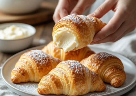 Съела первый «Солнечный круассан» из творога, пока второй еще пекся — пришлось делать двойную порцию