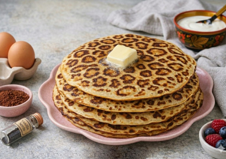 Обычные блины в прошлом. Готовлю трендовые блинчики с леопардовым узором: просто, красиво, безумно вкусно
