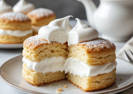 Дрожжевое тесто не нужно! Пеку творожные булочки с начинкой безе — пышные, невесомые, за 20 минут