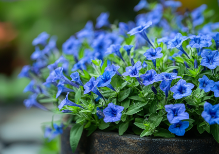 Цветет голубым ковром все лето, покрывая клумбы лазурной шапкой и разрастаясь в пышные шары