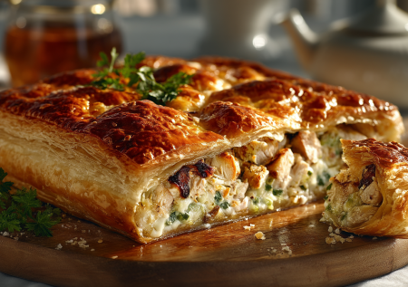 Пеку и остановится не могу: вместо ужина полюбился пирог из курицы и малосольных огурцов