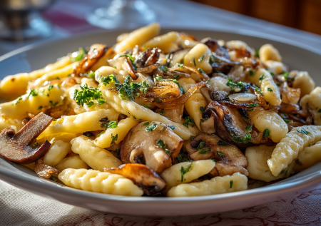 Галушки по-охотничьи с грибами: попробовала в Великий пост, теперь любимое блюдо на ужин